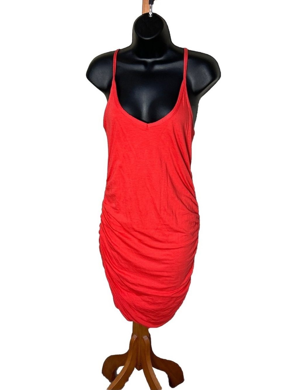 Splendid Red Ruched Tank Dress